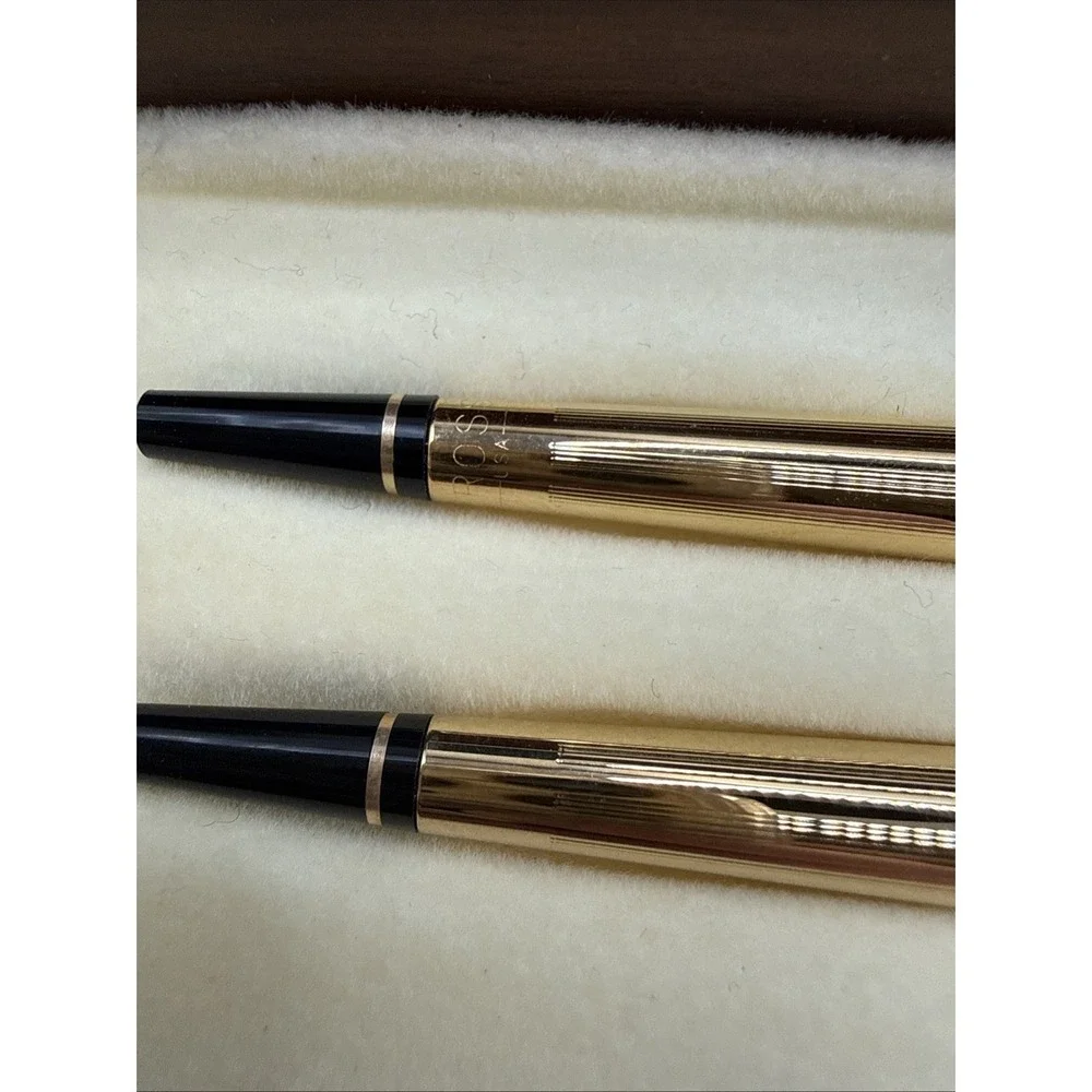 Cross Dual Desk Pen & Pencil Stand Mahogany Business Professional Graduation
